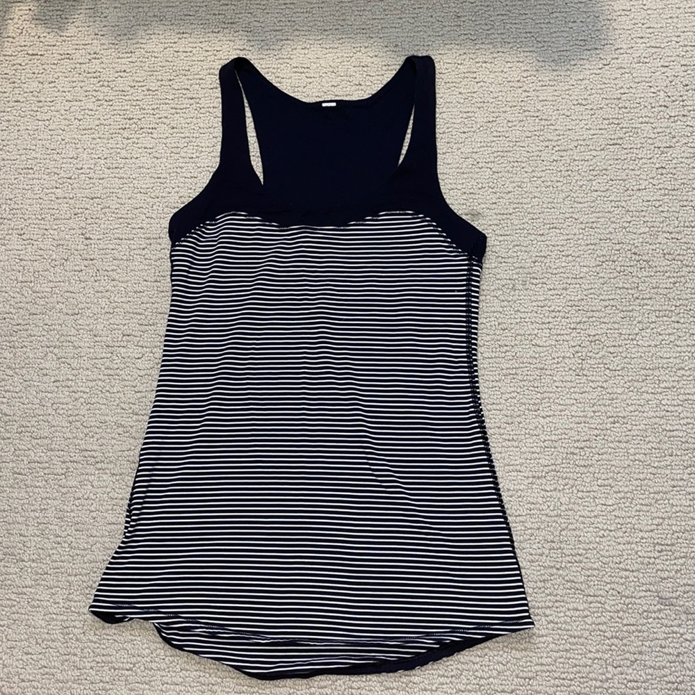 Lululemon tank top with stripes size 4